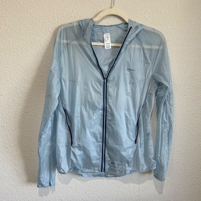 Decathlon Quechua 900 Ultra Light Windproof Jacket Light Blue Womens Small