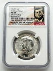 1964-D Kennedy Half Dollar 50C NGC MS64 FDOI First Day Of Issue Silver GEM Coin