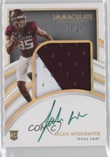 2022 Immaculate Collegiate Rookie Gold 5/25 Jalen Wydermyer #80 Patch Auto 0u1n