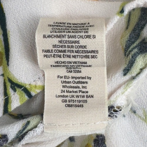 Free People Bella Boho Blumenmuster Tunika Oberteil V-Ausschnitt Langarm Small S - Bild 6 von 7