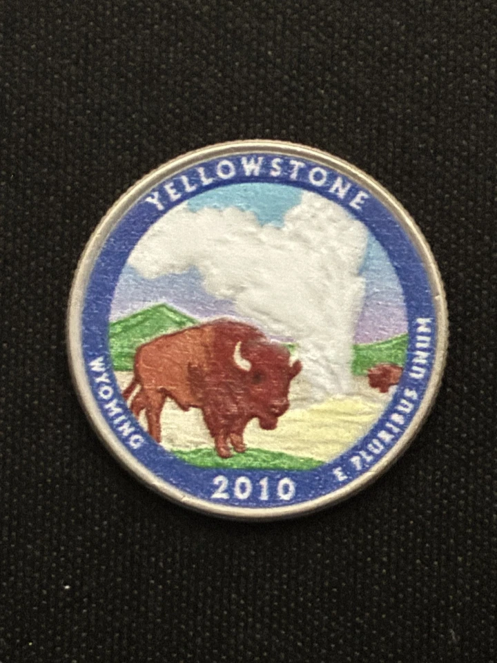 Yellowstone 2010d America The Beautiful Colorized Washington Quarter  - Image 4 of 4