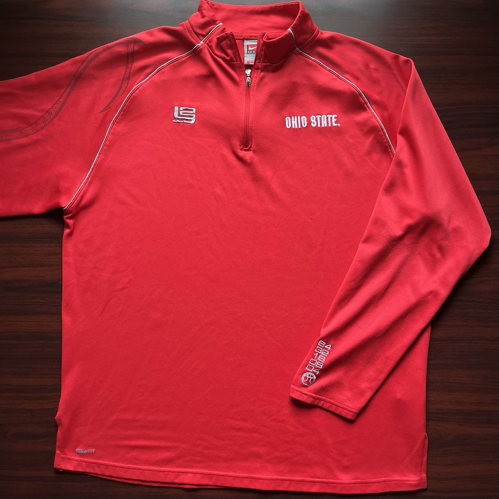 SACAI X NIKE Maglione basket vintage Ohio State Buckeyes Team Nike LeBron James taglia Large