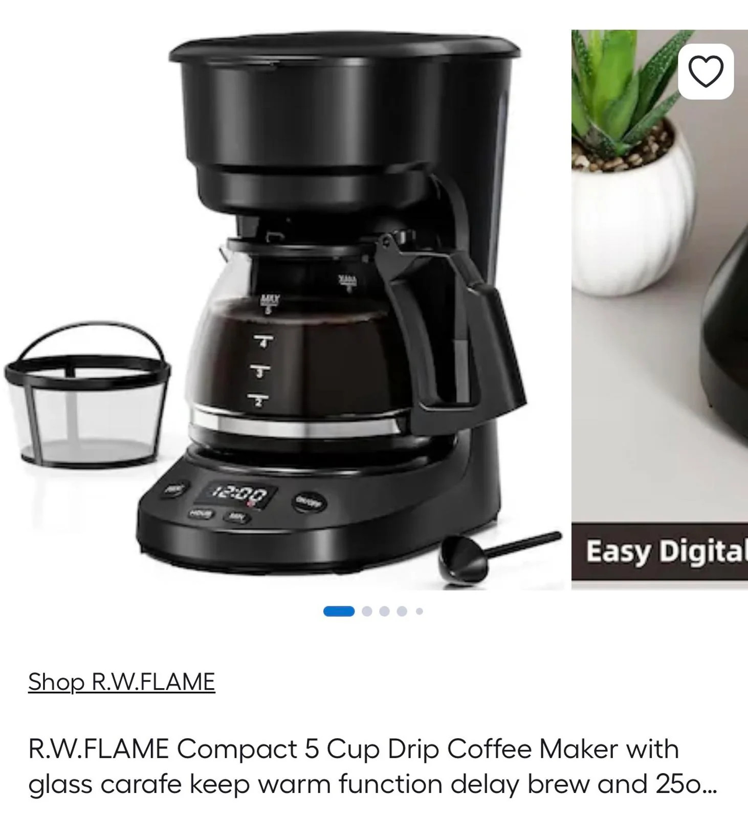 With Glass Carafe & Digital Controls