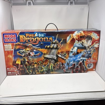 Mega Bloks 9858 2004 Dragons Fire & Ice Dragon Mountain New in Box