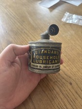 Early Vintage 4oz Standard Oil California Household Lubricant Oil Oiler Tin Can