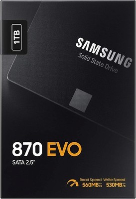 Samsung 870 EVO SATA III SSD 1TB 2.5  Internal Solid State Drive, Upgrade PC