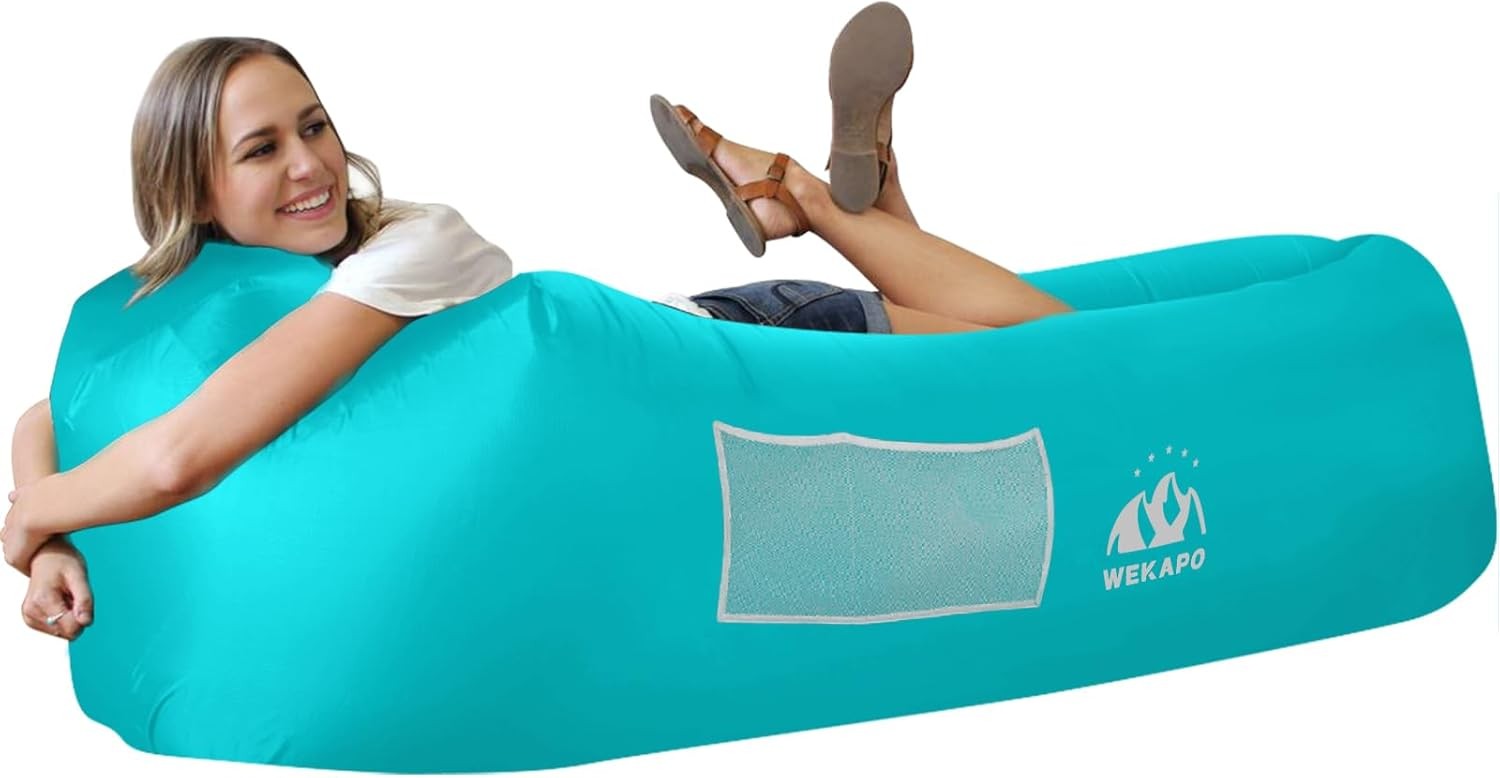 WEKAPO Inflatable Lounger Air Sofa Hammock-Portable,Water Proof& Teal
