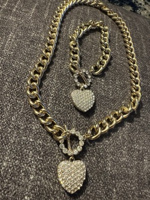 Necklace  and Bracelet with A Crystal-toggle Clasp From The Off Park Collection