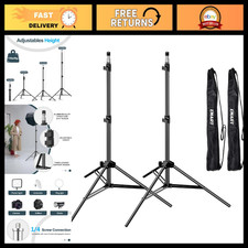 7Ft Photography Light Stand Set - Adjustable Tripod for Flash, Softbox, Speedlig