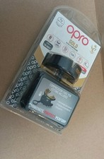 Opro Gold Mouthguard Youth & Adult Sports Dental Protection MMA BLACK With Case
