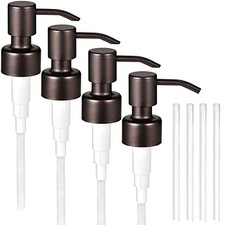 4PC Soap Dispenser Lids - 304 Stainless Steel Replacement Pump 4 Pack Bronze