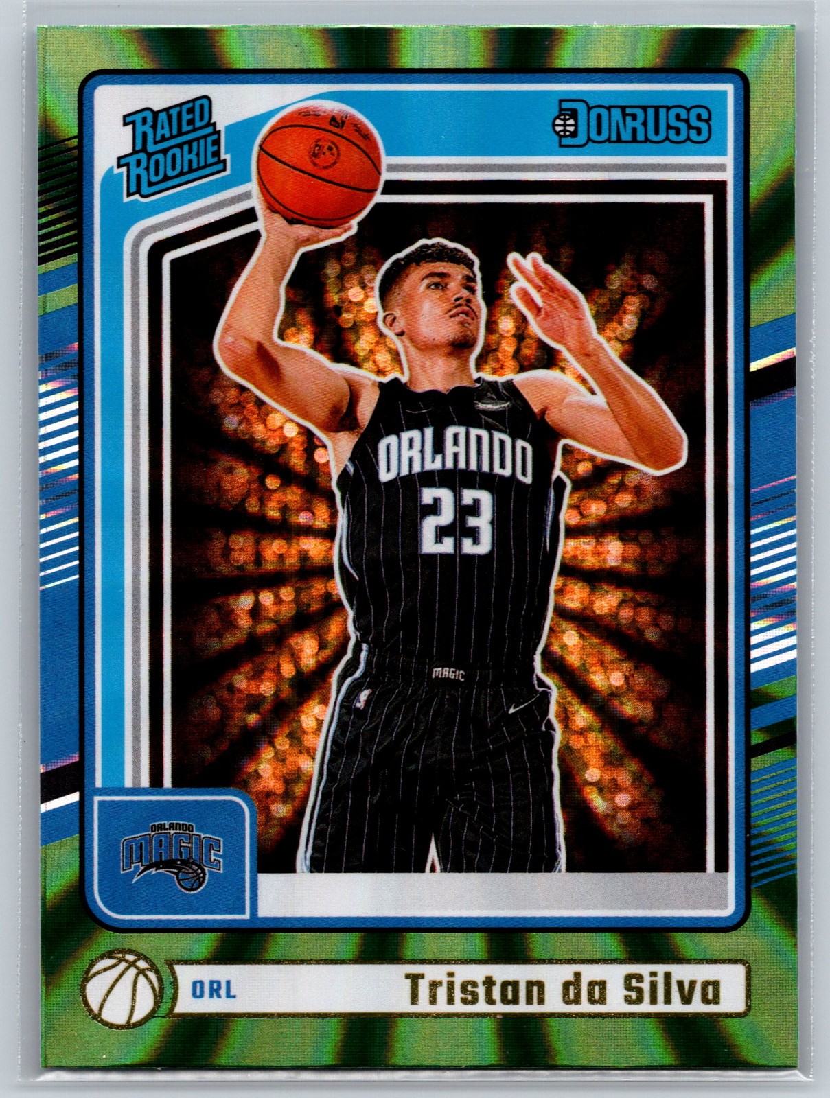 2024-25 Panini Donruss - Rated Rookie Tristan da Silva #203 Holo Green Laser