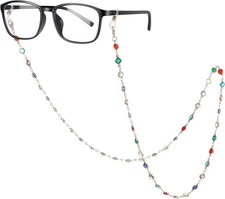 Colorful Beaded Eyeglass Chain, Eyeglasses Chain Holder, Glasses Strap