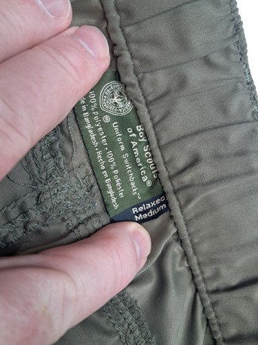 Boy Scouts Of America Switchback Uniform Pants Relaxed Medium Green Convertible - Picture 6 of 13