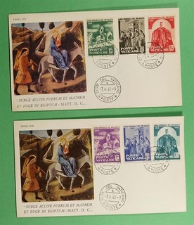 DR WHO 1960 CITTÀ DEL VATICANO 2 FDC NATALE R78759