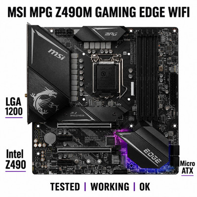 MSI MPG Z490M GAMING EDGE WIFI LGA 1200 Intel Z490 Micro ATX Intel Motherboard