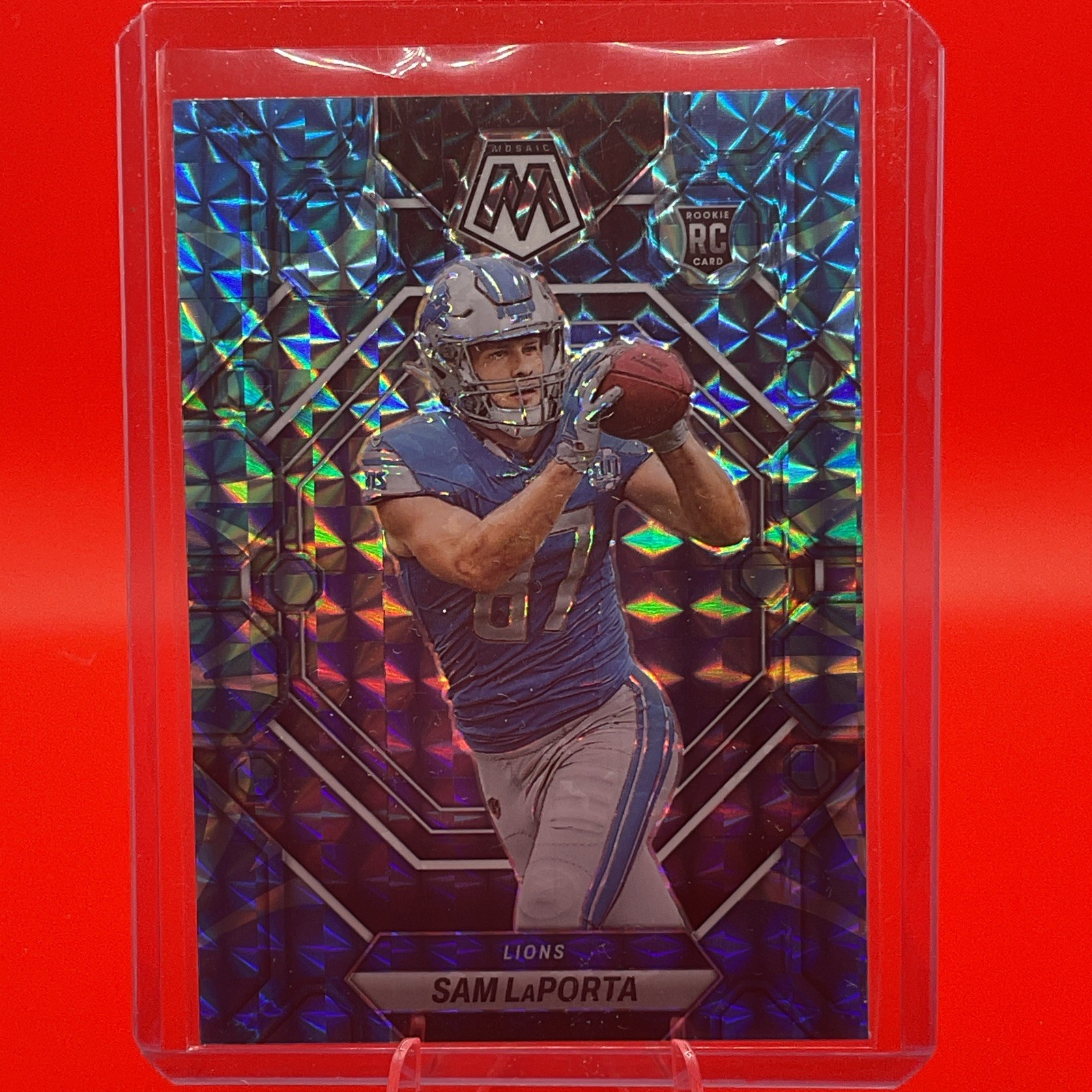 2023 Mosaic Sam LaPorta Reactive Blue Rookie Prizm#360 Detroit Lions Color Match