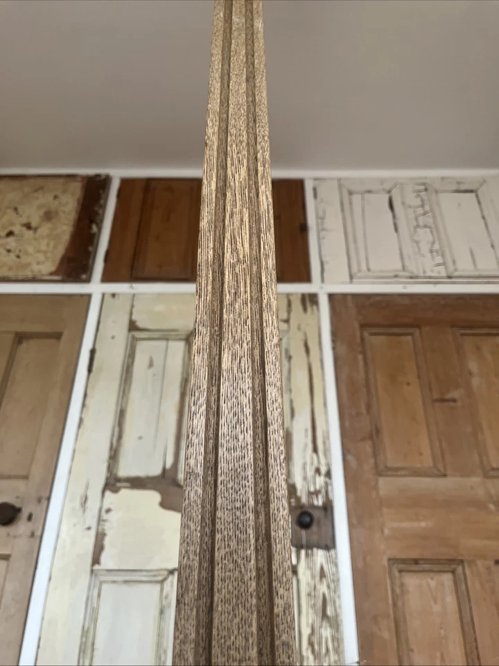 Vintage Limed Oak Plant Stand Jardiniere Pedestal Art Deco Manner - Image 4 of 4