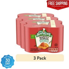 3 pack Chef Boyardee Spaghetti and Meatballs, Microwave Pasta, 4 Pack, 14.5 oz