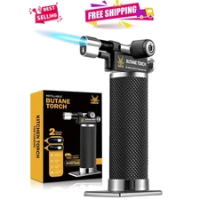 Versatile Butane Torch with High Precision Flame & Easy One-Hand Operation