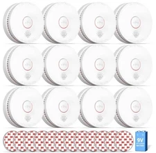 SITERWELL Smoke Detector 10 Year Product Life Fire Alarm ETL-9TH GS509A 12 Pack