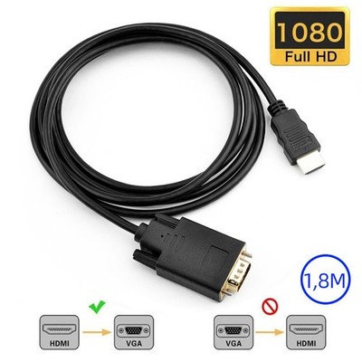 HDMI zu VGA HD männlich Hight Qualität Adapter Kabel 1080P Mit Decoder-Chip 1,8M