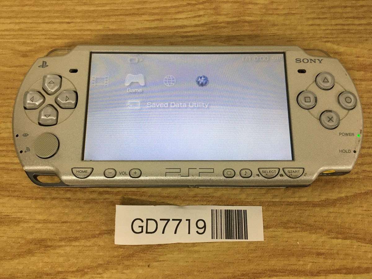 GD7719 Plz Read Item Condi PSP-2000 ICE Silver SONY PSP