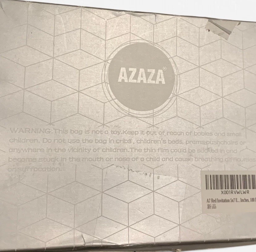 Paquete de 100 sobres de invitación de papel rojo AZAZAZA A7 5 x 7 autosellados Foto 3 de 4