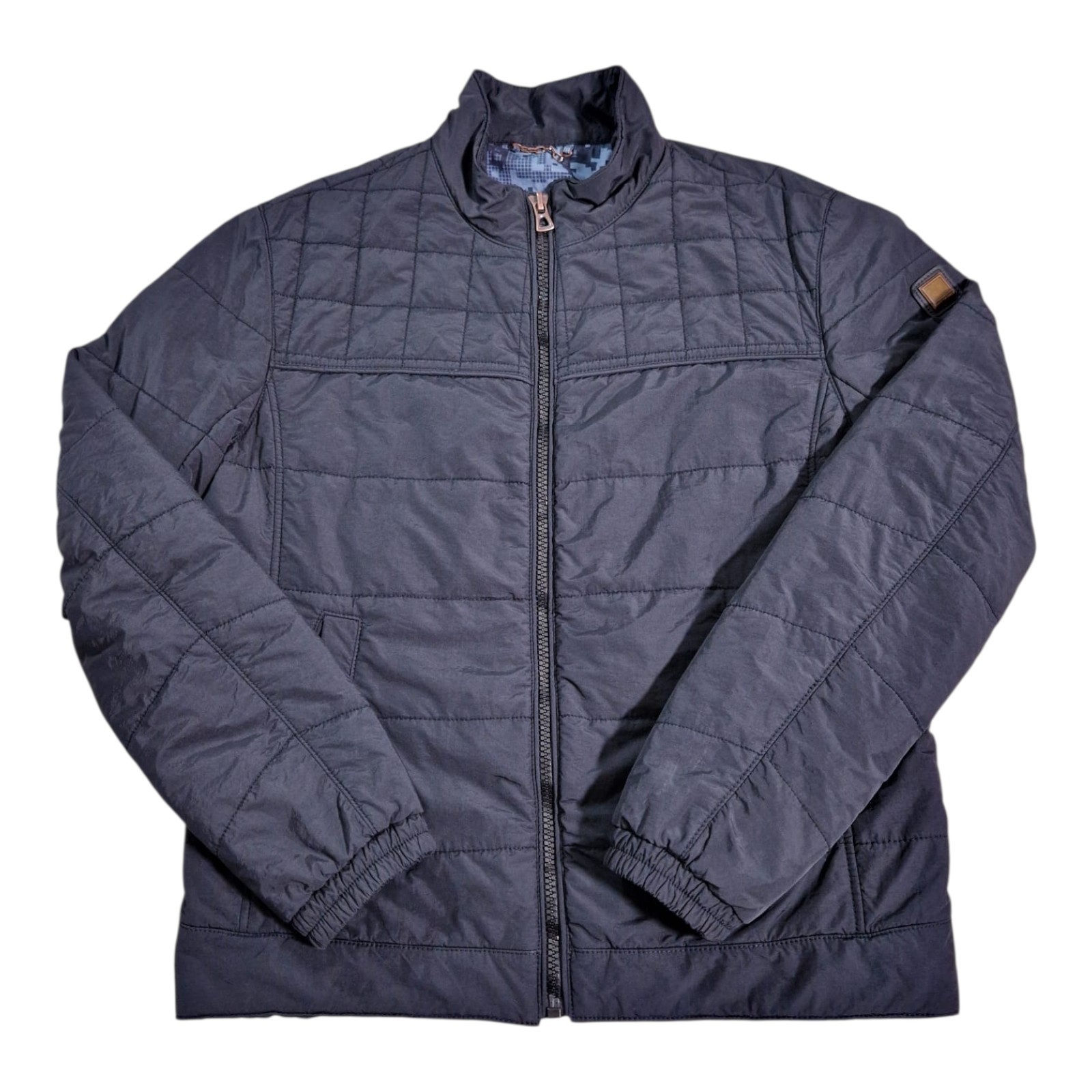 Hugo Boss Orange Bomber Jacket Mens Navy Blue UK 52 Full Zip Lightweight Quilted