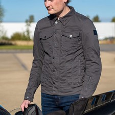 DXR Nazaire Textile Summer Motorcycle Motorbike Riding Jacket - Grey