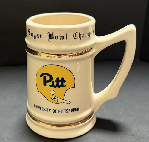 VTG University of Pittsburgh Sugar Bowl Champions Mug 1977 PITT College ~5.75" H