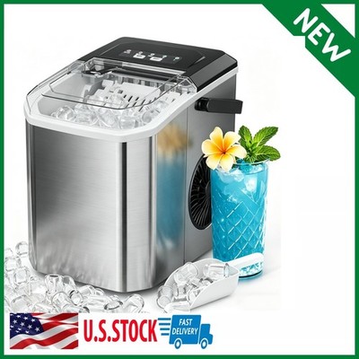 Ice Maker Countertop, 9 Cubes Ready in 6 Mins, 28Lbs/24H, Self-Cleaning, WiFi