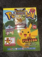 Pok mon Activity Book with Bonus Scarlet  Violet Fun Pack of 3 Cards   New