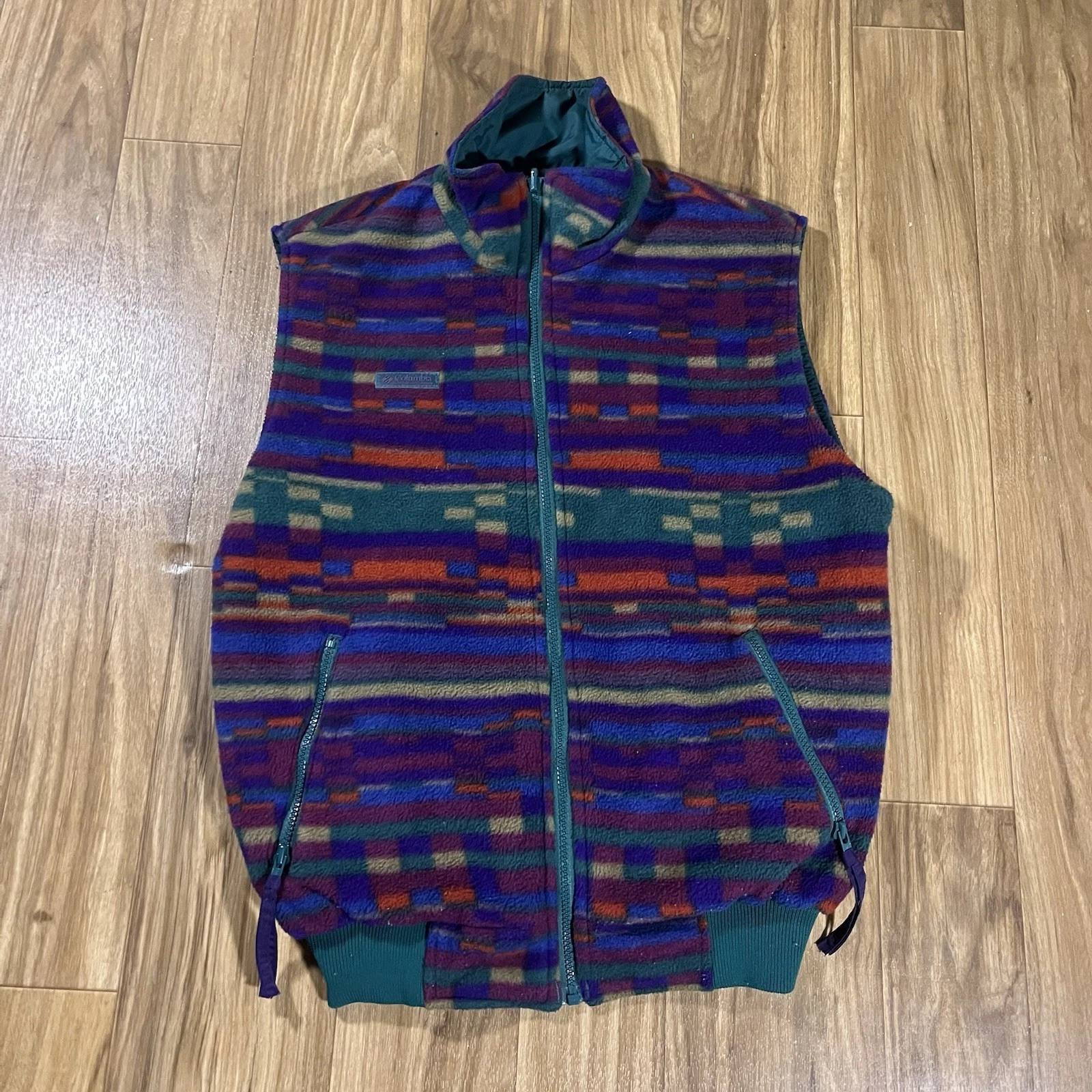 Vintage Columbia Vest Mens M Multicolor Fleece Reversible Nylon Geometric
Opens in a new window or t