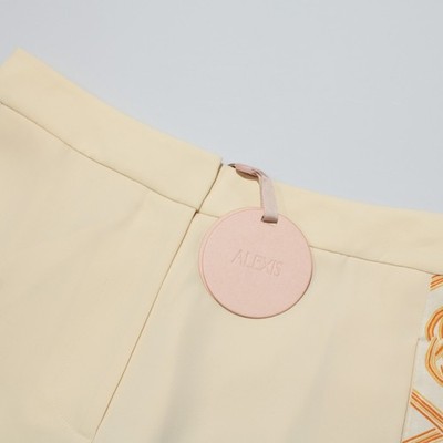 Alexis NWD Luzon Dress Pants Size M in Light Beige with Orange 100% Polyester
