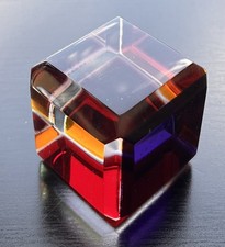 Vasa (Vasa Velizar Mihich) Cubo 2008 scultura acrilica lucite firmata e datata 2"