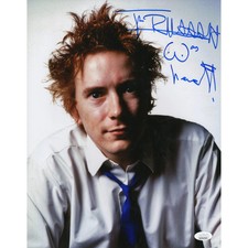 Johnny Rotten Autograph 11x14 Photo Sex Pistols Signed JSA COA Witness