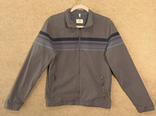 Marine Layer Freeman Stretch Twill Windbreaker Retro Jacket Men Sz S Gray Lined