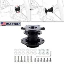  Universal Steering Wheel Snap Off Quick Release Hub Adapter Boss Kit 6-hole 