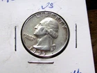 1955 p  Washington Quarter - 90% Silver - Condition VF