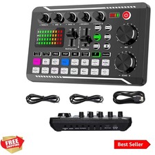 Professional Audio Mixer, Live Sound Card and Audio Interface with DJ Mixer E...
