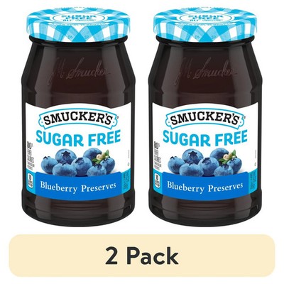 2 pack Smucker's: Blueberry Sugar Free Preserves, 12.75 oz New