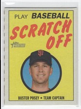 2020 Topps Heritage 1971 Baseball Scratch-Offs Buster Posey San Francisco Giants