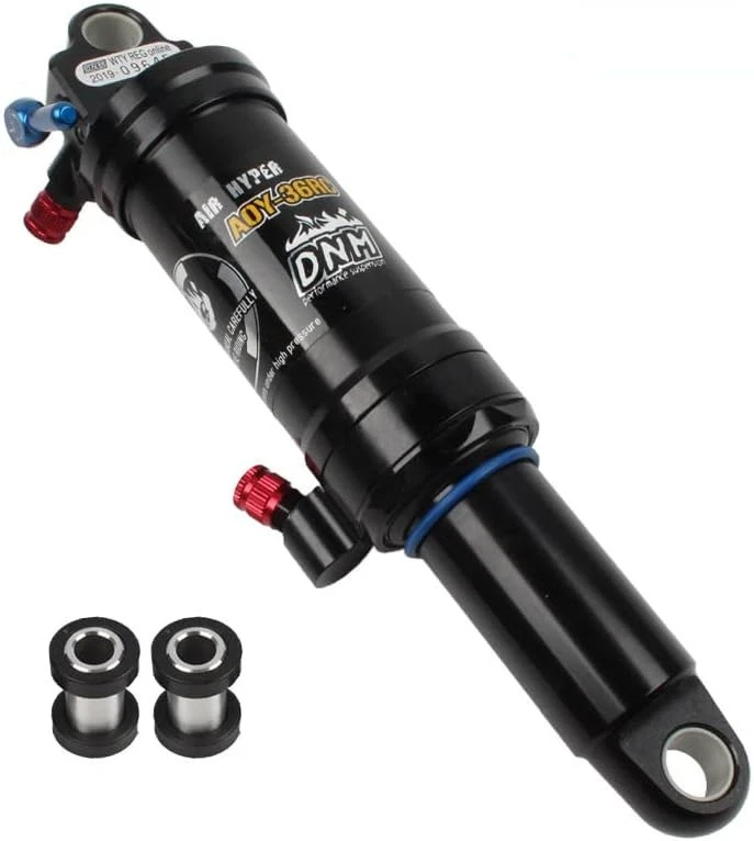 Amortiguador trasero de aire para bicicleta de montaña DNM AOY-36RC con bloqueo 200x55 mm sistema de 4, negro Foto 2 de 4