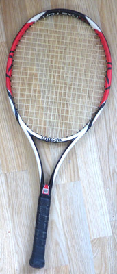 WILSON  Tennisschläger  k factor six.one 26 weiss rot schwarz