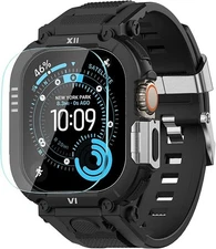 Rugged Apple Watch Band Bumper Case Strap Ultra 3/2/1 Series 11 10 9 8 7 6 5 4 3