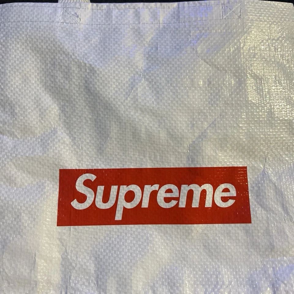 Bolso de Mano Supreme Reutilizable Blanco Rojo Caja Logo Nuevo Foto 4 de 4