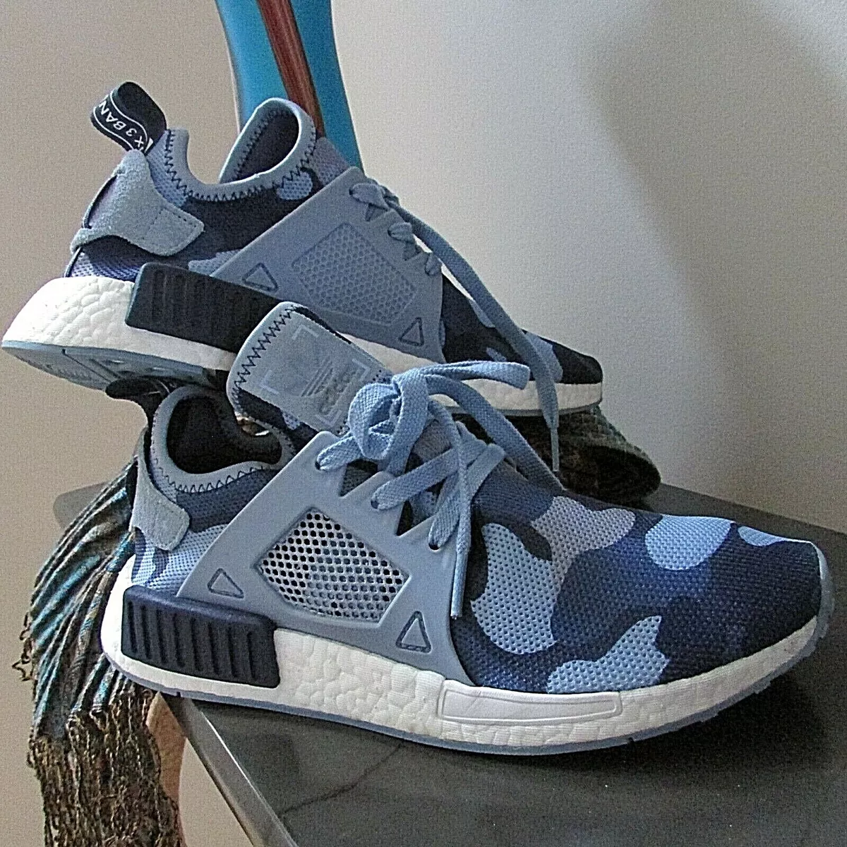 Adidas Originals NMD_XR1 Blue Duck Camo Sz 9 BA7754 Running Shoe