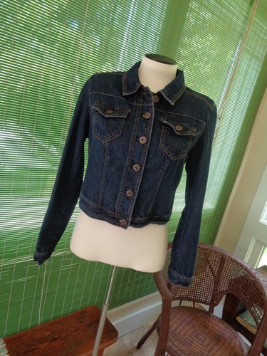 Mossimo Supply Co Women's Button Up Denim Jean Jacket Blue Size Med - Foto 2 di 18