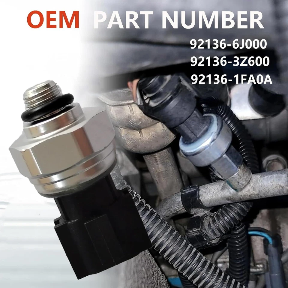 Interruptor de sensor de presión de aire acondicionado para Nissan Altima Máxima Versa Pathfinder 92136-1FA0A Foto 2 de 4
